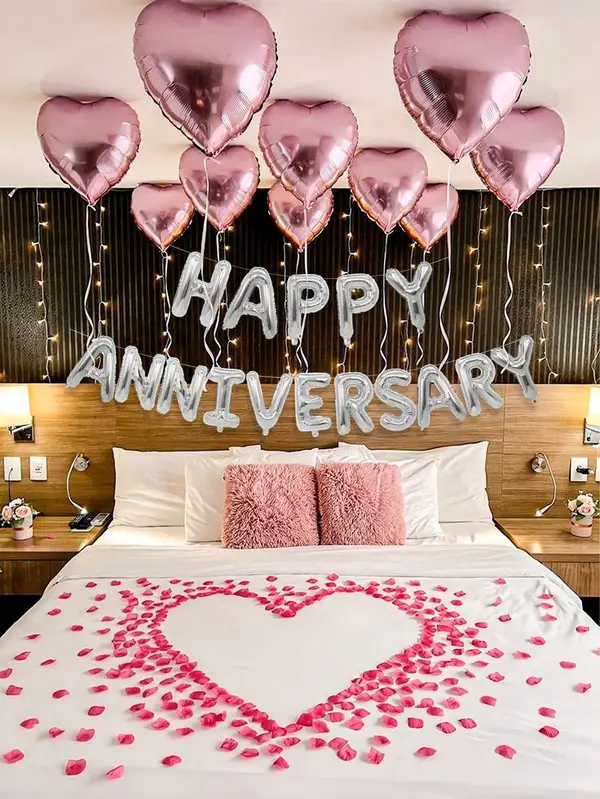 Simple Anniversary Heart Setup