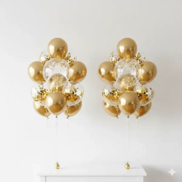 Golden Surprise Balloon Bouquet