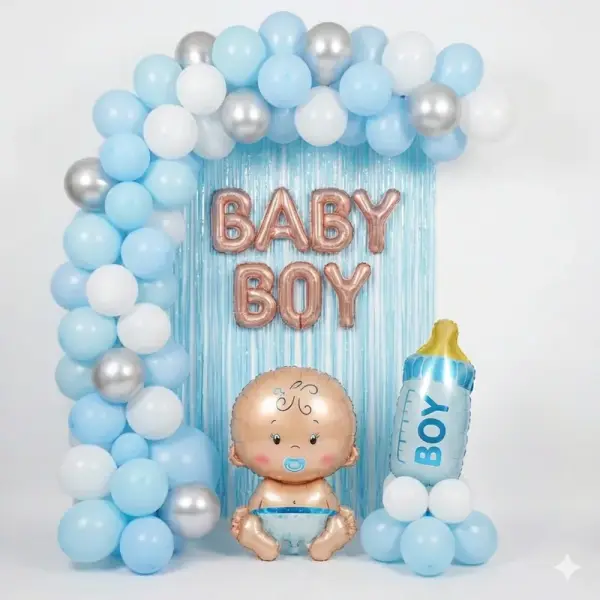 Simple Baby Boy Welcome Decor
