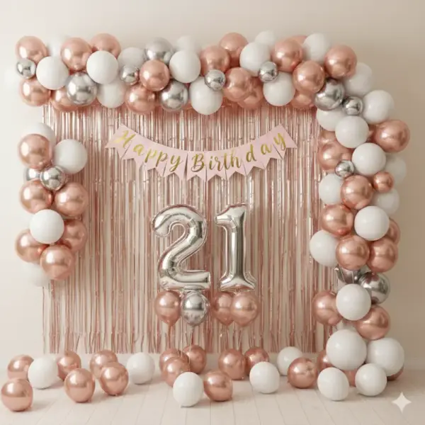 Rosegold Birthday Decoration For Adults