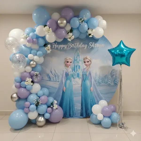 Frozen Princess Birthday Theme Decoration