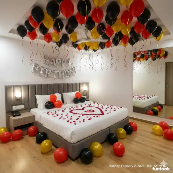 Hotel Room Surprise Birthday Decoration