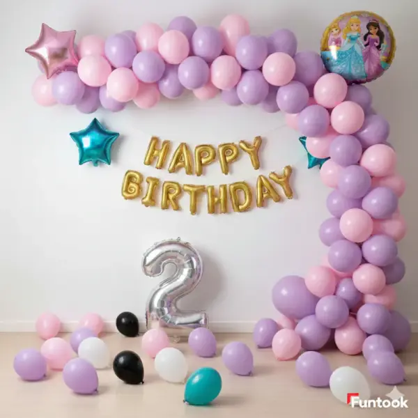 princess Theme Birthday Decoration Home 