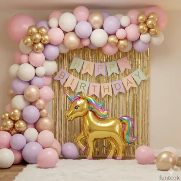 Unicorn Birthday Decoration Home 