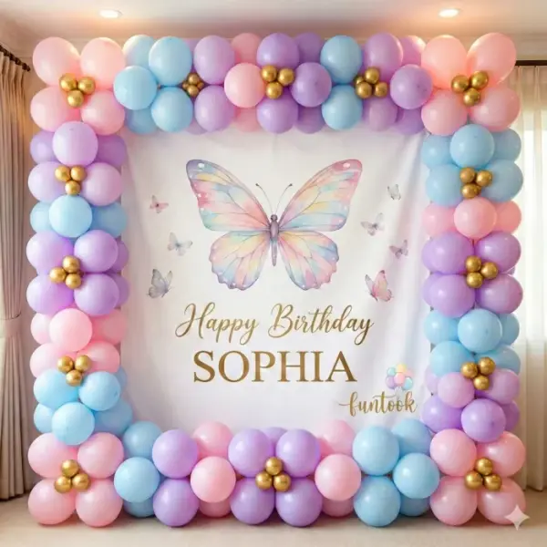 Butterfly Kids Birthday Decoration