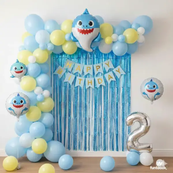 Baby Shark Birthday Balloon Setup