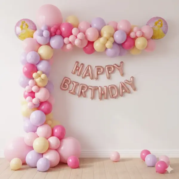 Simple Balloon Arch Birthday Decoration