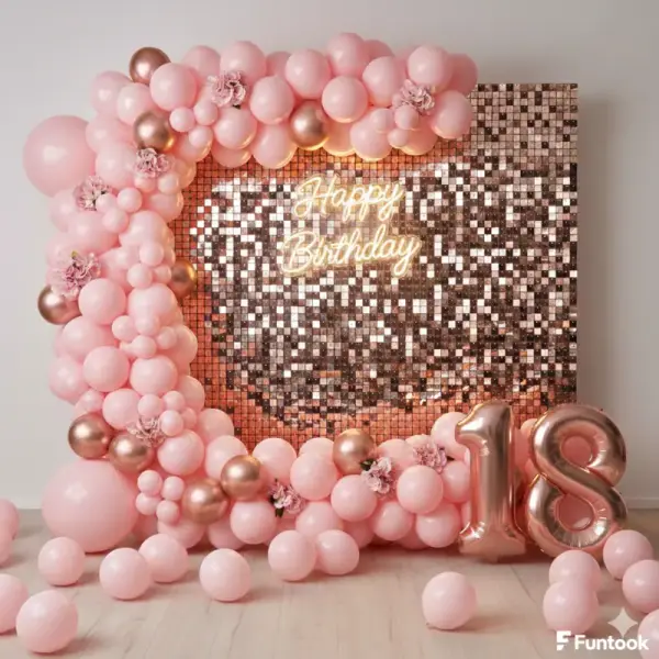 Pink or Pink Pastel Birthday Decoration