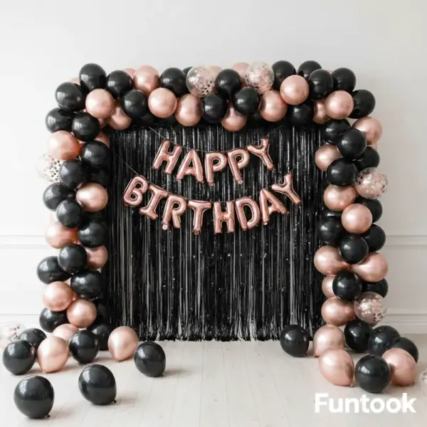 Classy Rose Gold Birthday Decoration 