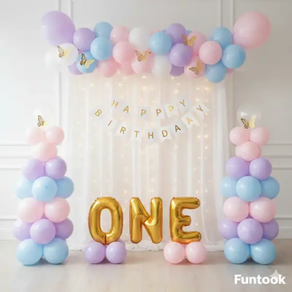 Premium Butterfly Kids Birthday Decoration