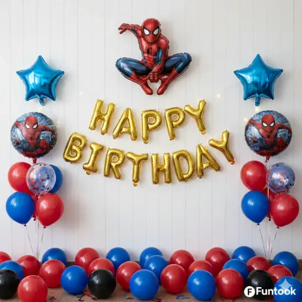 Simple Spiderman Theme Decoration 
