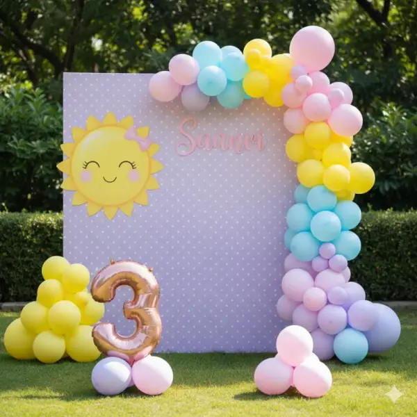 Sunshine Theme Birthday Decoration 