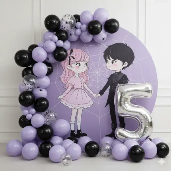 Wednesday Theme Birthday Decor