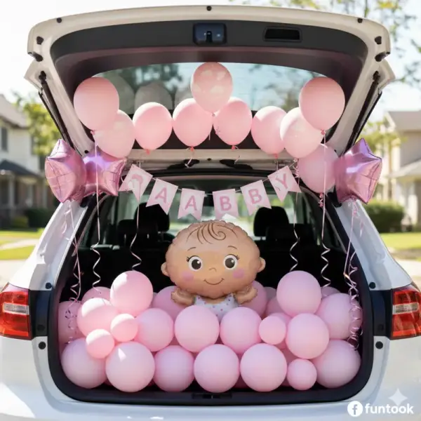 Welcome Baby Girl Car Boot Decor