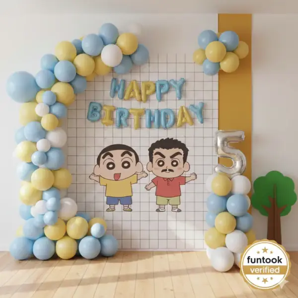 Sinchan Theme Birthday Decoration