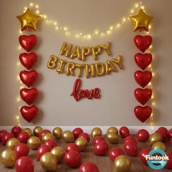 Red Balloon Surprise Decor