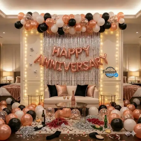 Rosegold Anniversary Decoration 