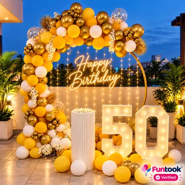 50th Terrace Birthday Decoration 