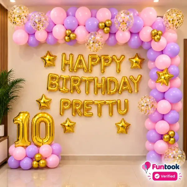 Pastel Birthday Balloon Arch 