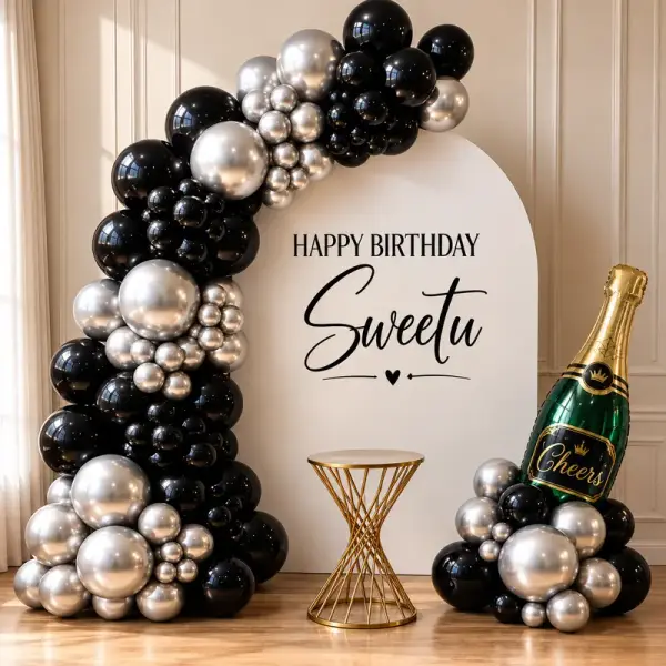 Midnight Silver Birthday Setup