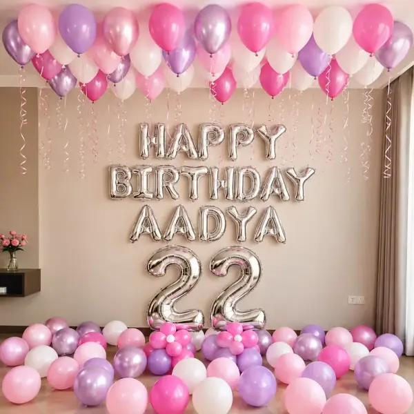 Lavender Pink Birthday Decor 