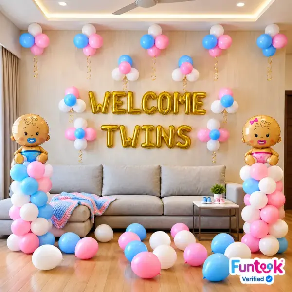 Welcome Twins Balloon Decoration