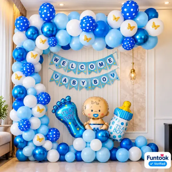 Welcome Baby Boy Arch Decor