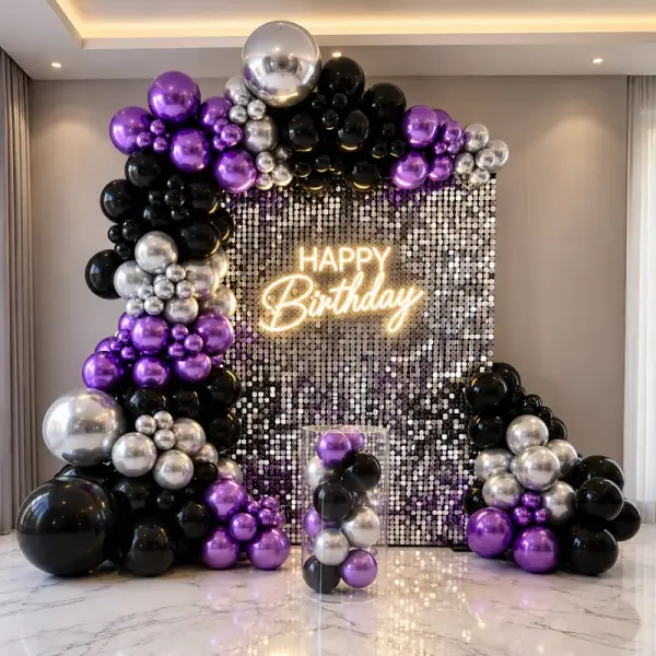 Sequin Theme Balloon Decoration