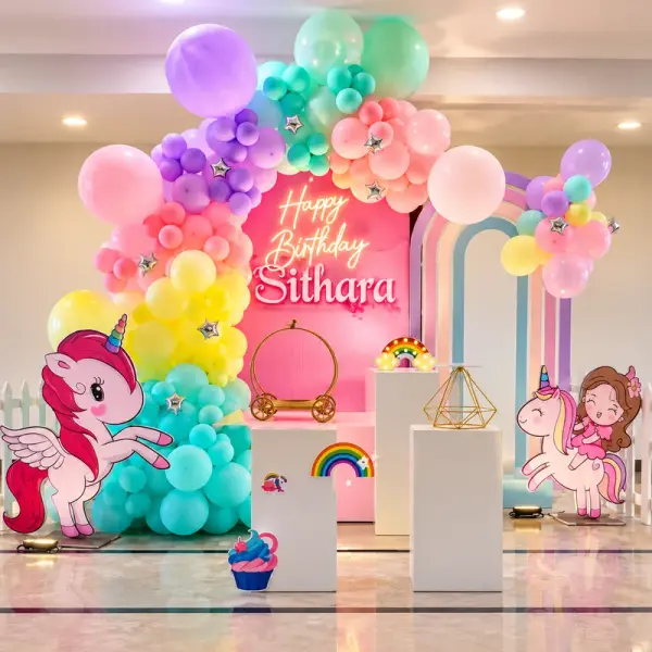 Pastel Unicorn Theme Birthday 