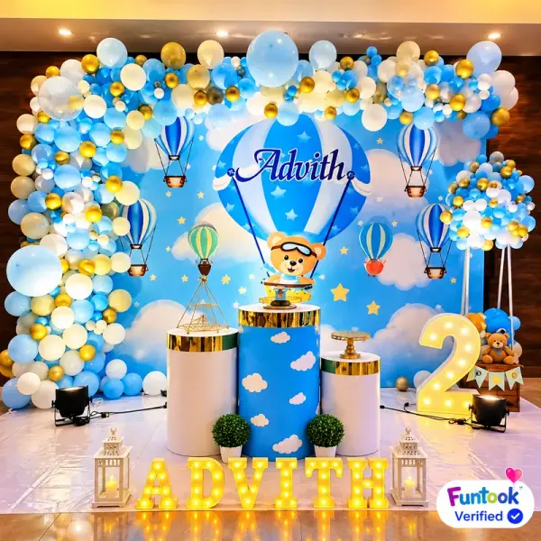 Hot Air Theme Birthday Decoration 
