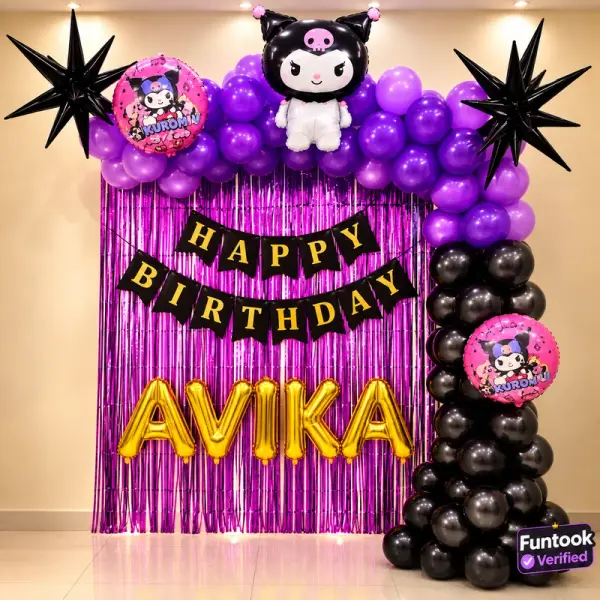 Kuromi Theme Birthday Decor 