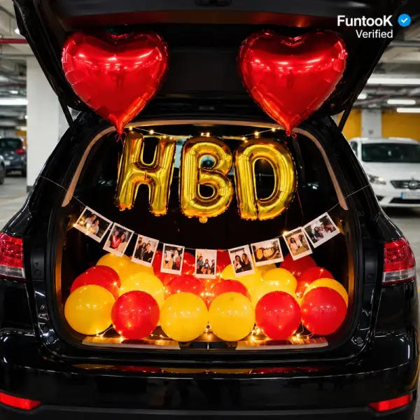 Luxury Birthday Car Boot Decor