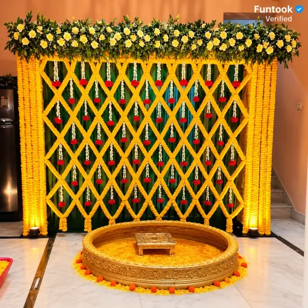 Lattice Haldi Ceremony Setup