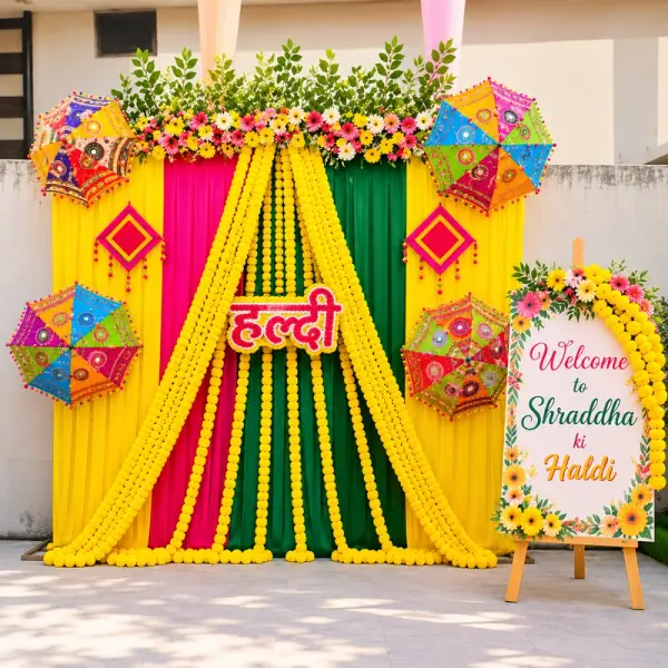 Vibrant Haldi Ceremony Decor 