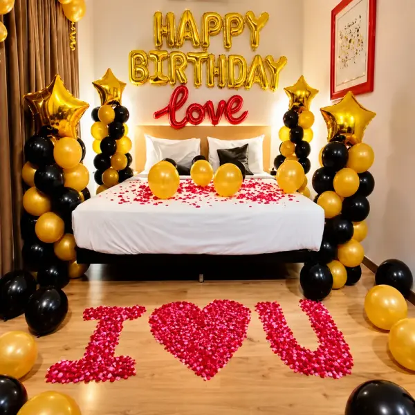 Romantic Birthday Room Decoration