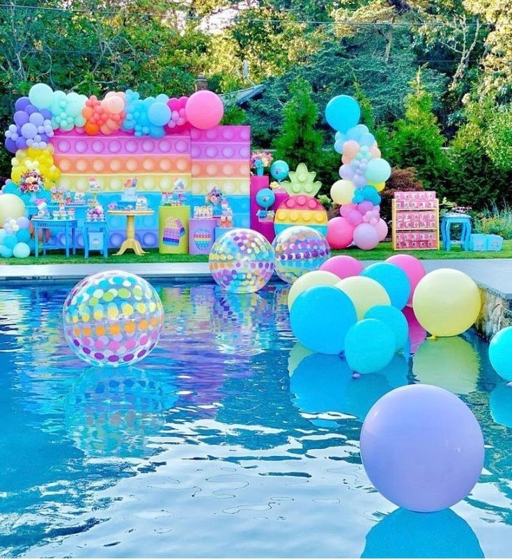 Girls' Birthday Party by the Pool