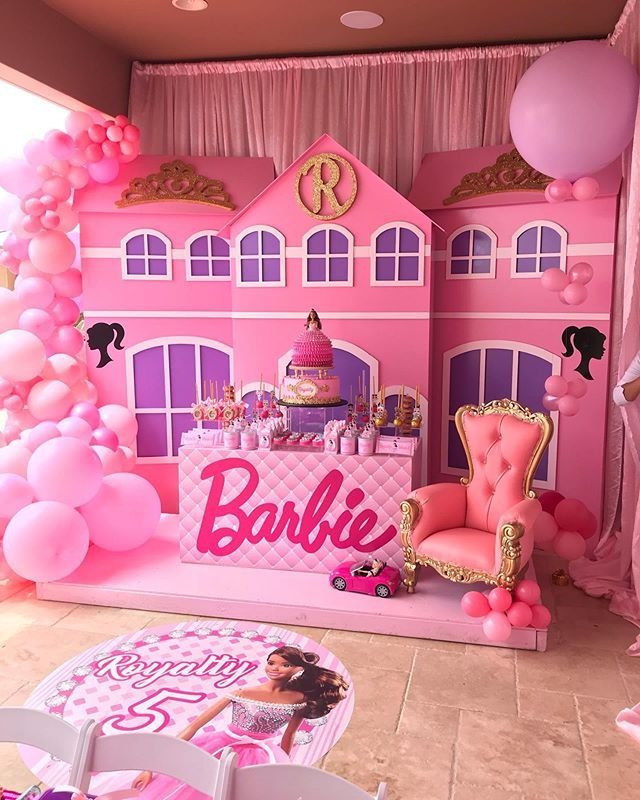 A Barbie-themed house party