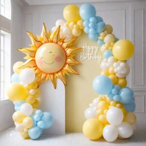 a sunshine birthday theme for a baby girl