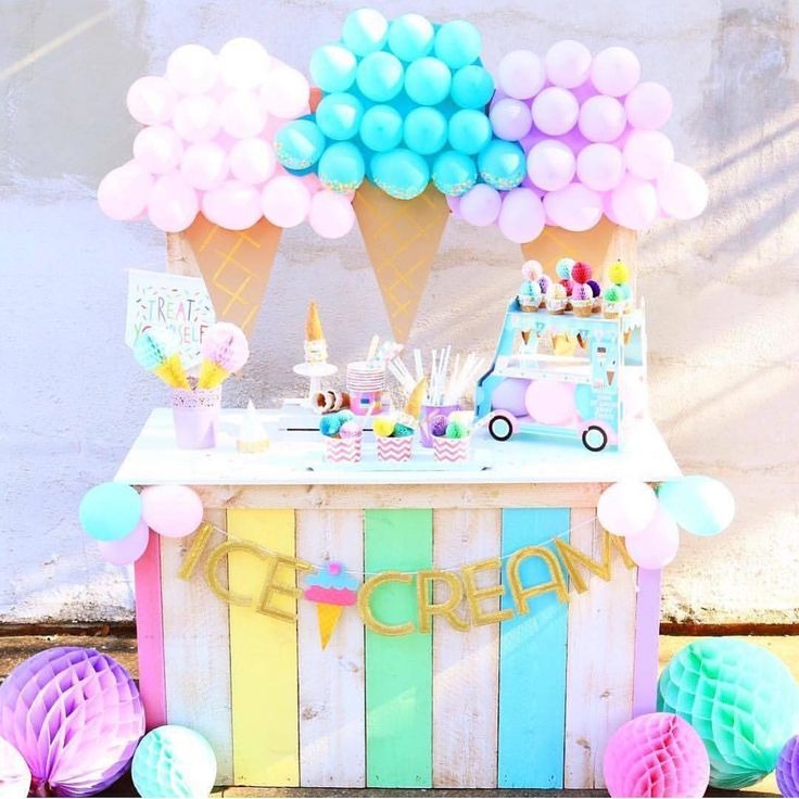 Birthday Party with Ice Cream Theme
