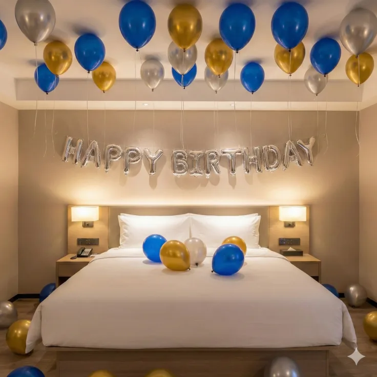 Simple Bedroom Birthday Decor