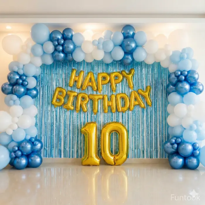 Balloon Arch Birthday Setup