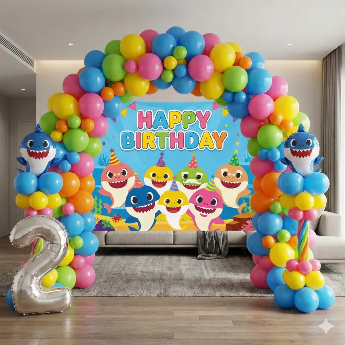 Baby Shark Theme Birthday Setup