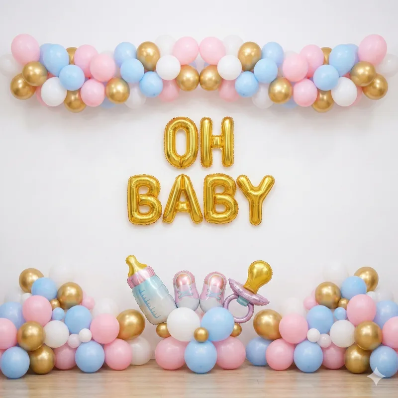 Simple Baby Shower Wall Decor