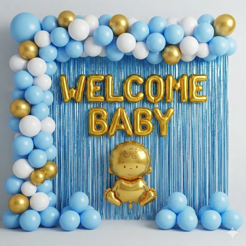 Simple Welcome Baby Boy Decors