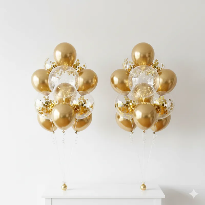 Golden Surprise Balloon Boquet