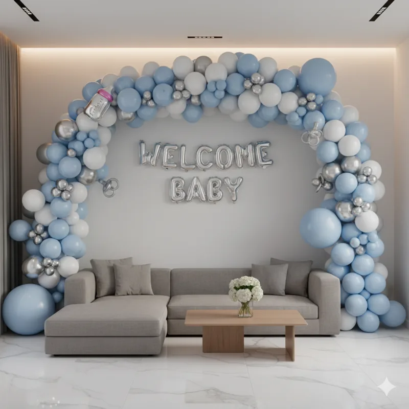 Balloon Arch Welcome Baby Setup