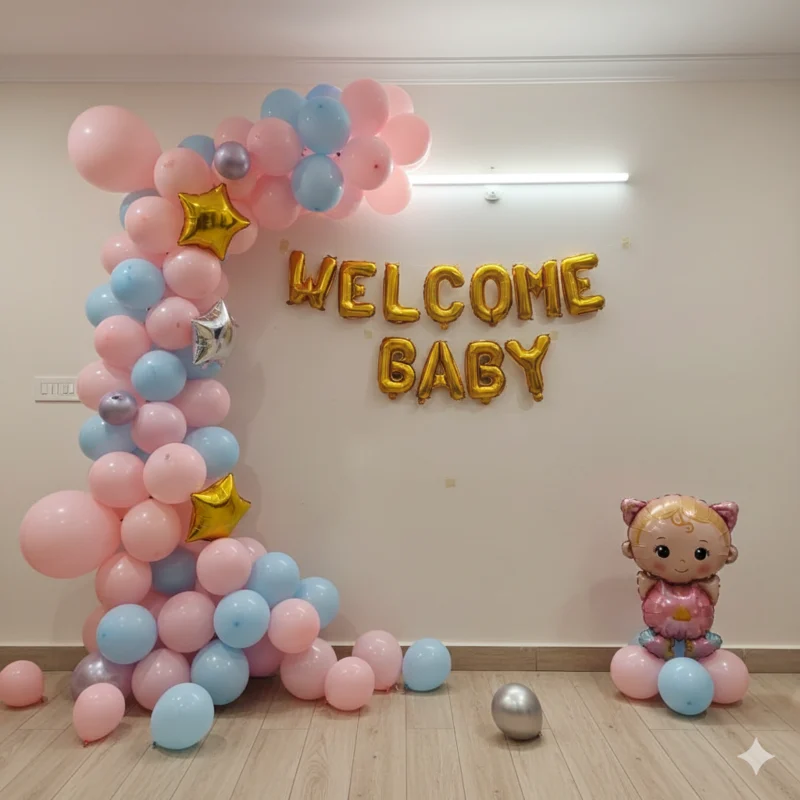 simple Arch Welcome Baby Decoration
