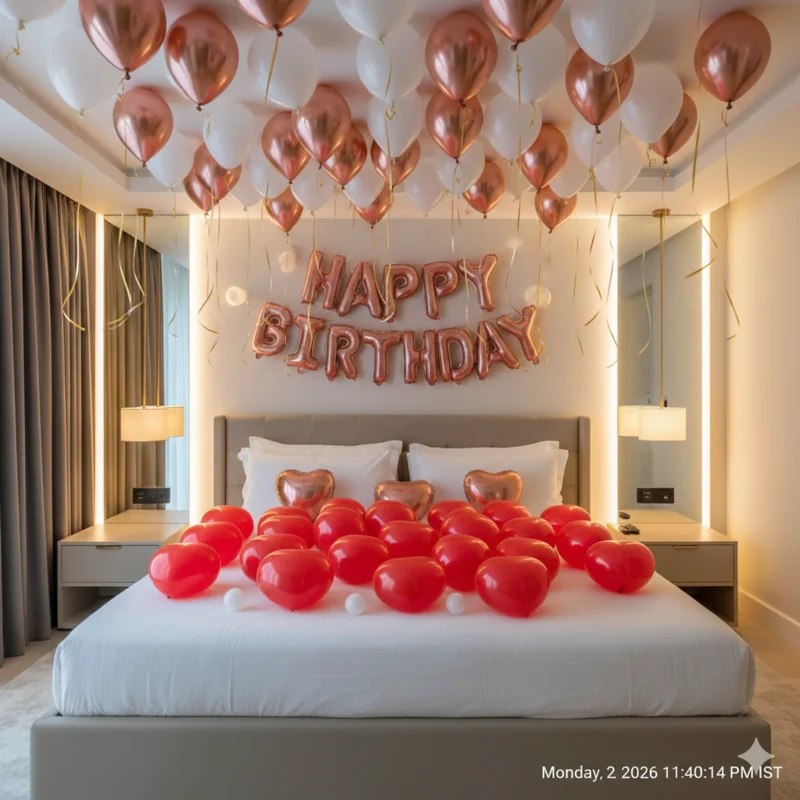 Surprise Simple Birthday Room Decoration