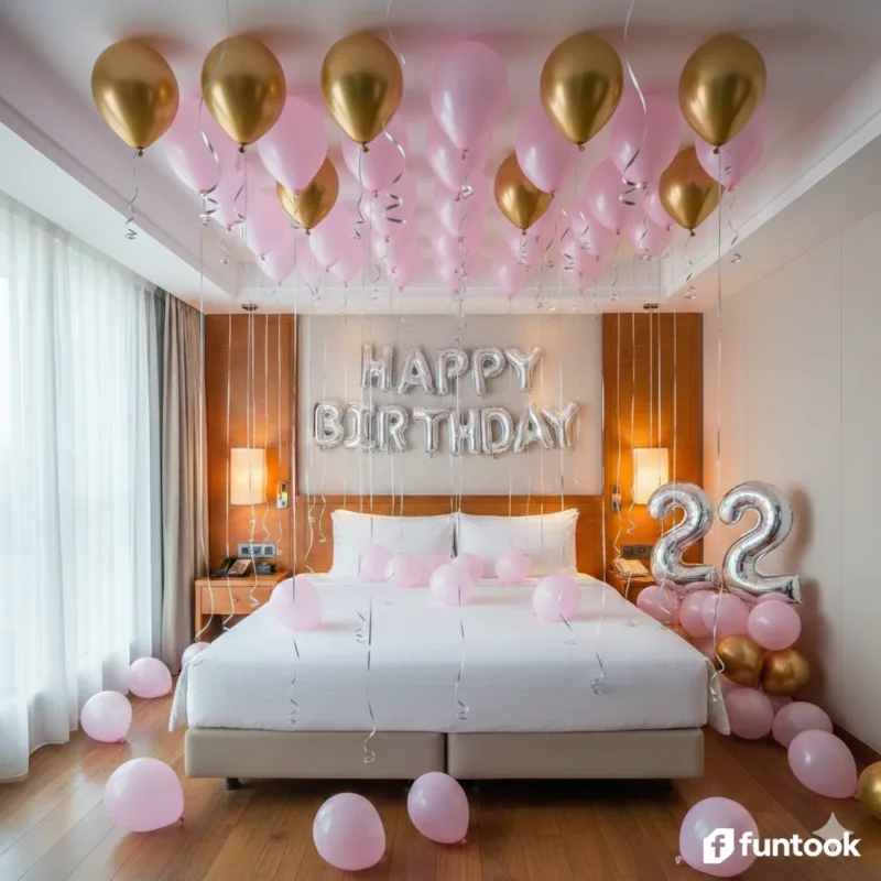 Simple Room Birthday Decoration