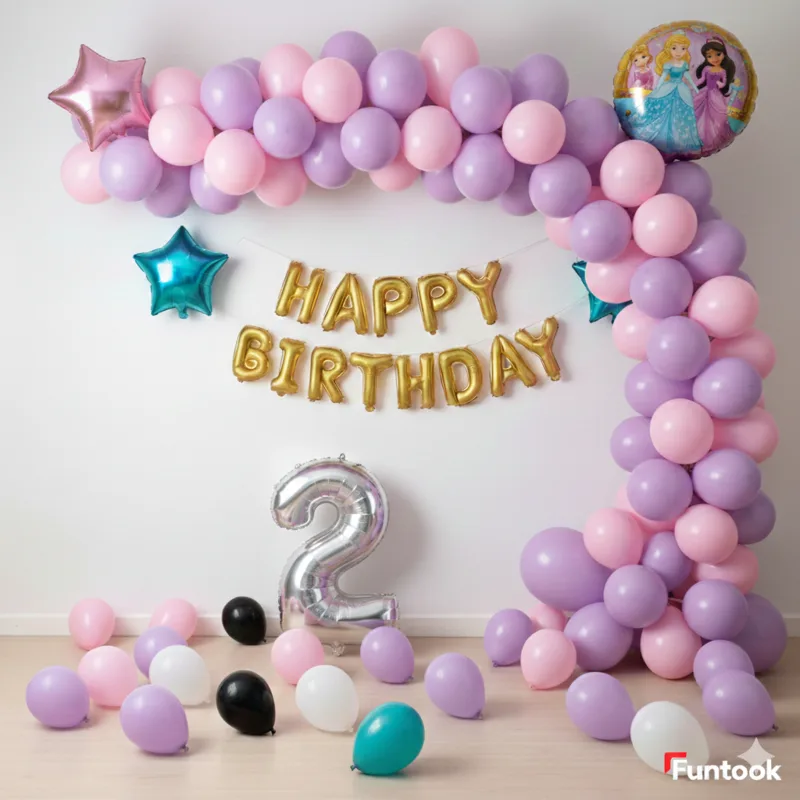 princess Theme Birthday Decoration Home  2